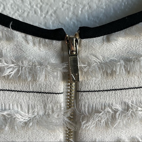 Women’s Sleeveless Striped Fringe Sheath Dress - Picture 6 of 7